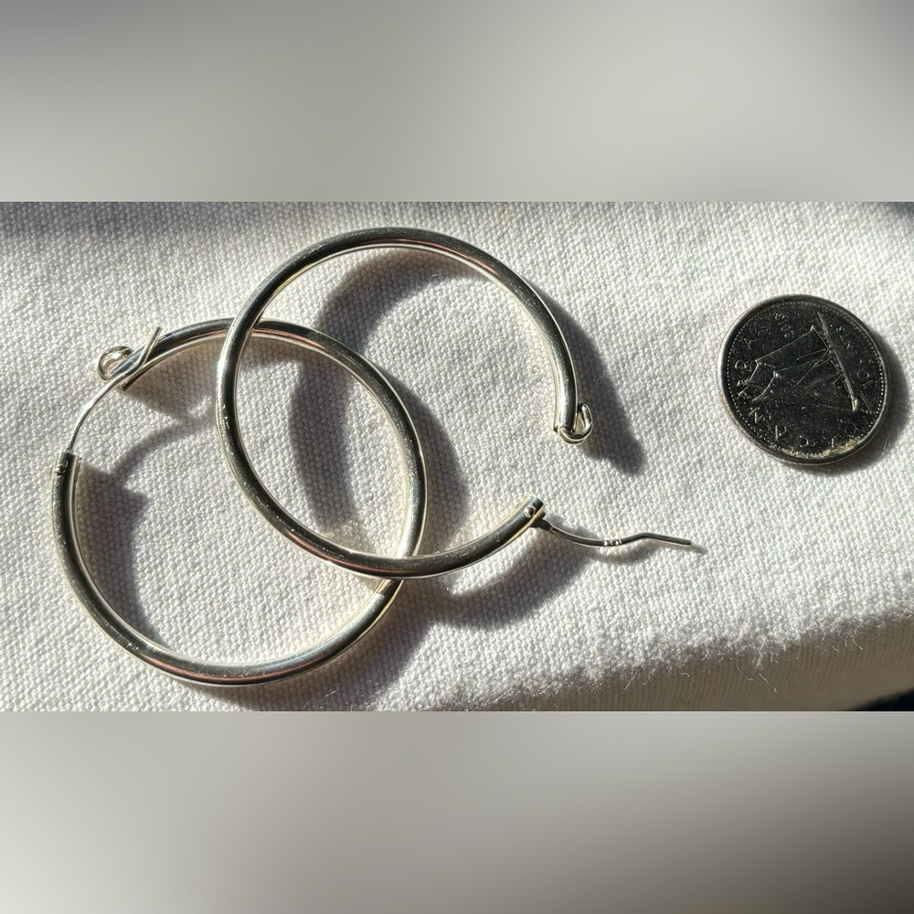 Sterling silver hoops